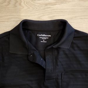 Croft&Barrow Men's Black Subtle-Stripe Polo